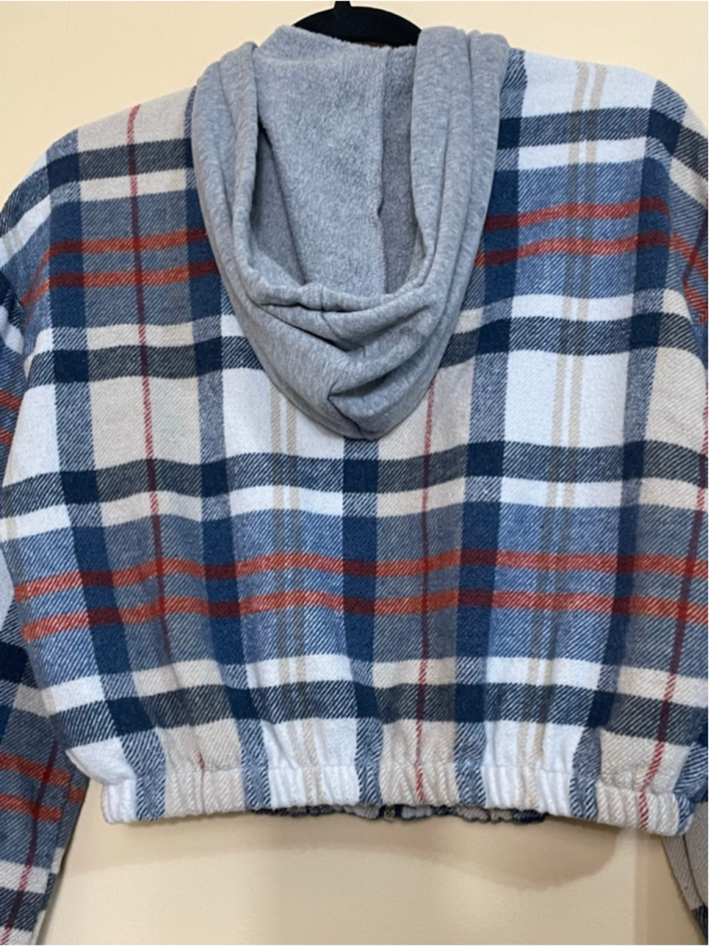 Women’s New look plaid cropped jacket Large Retro Y2K - Picture 4 of 6